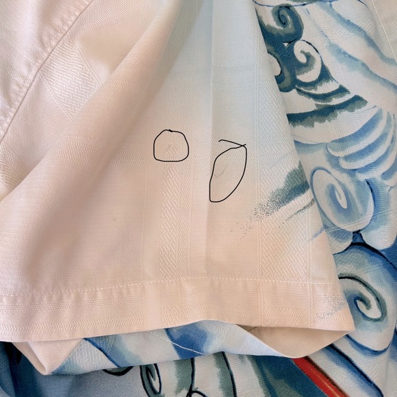 Tommy Bahama Silk Racing Regatta Button Front Shirt in XL White Blue Red - Picture 9 of 9